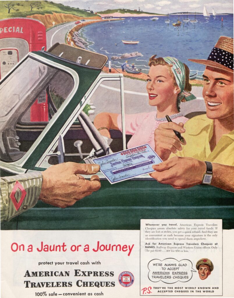 AI was introduced to our world in the 1950’s. Here’s an old American Express + Chevy ad to remind you of what a different world it was back then.