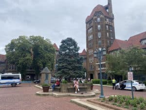 Train station located in Forest Hills, Queens, NY