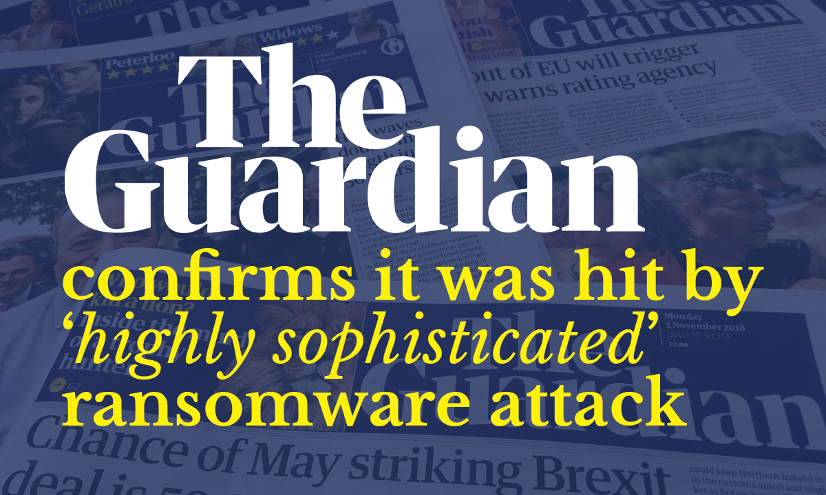 the guardian newspaper confirms hit by ransomware attack