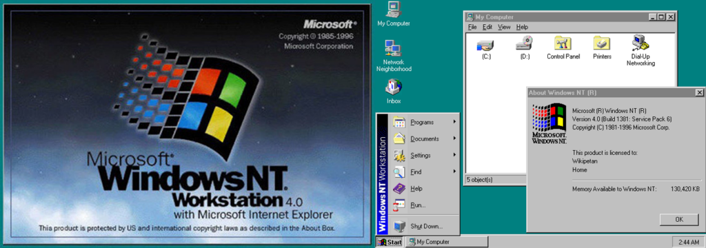 Windows NT Workstation 4.0 legacy software