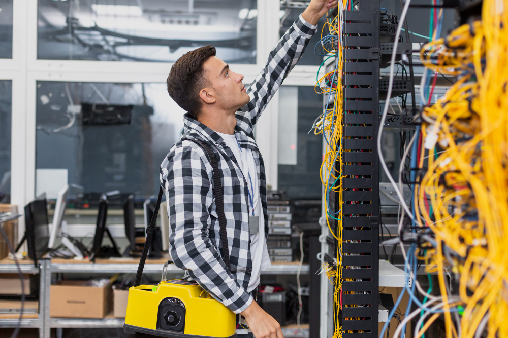 Professionally installed network cabling